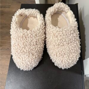 Moon Boot Cream Fuzzy Slippers